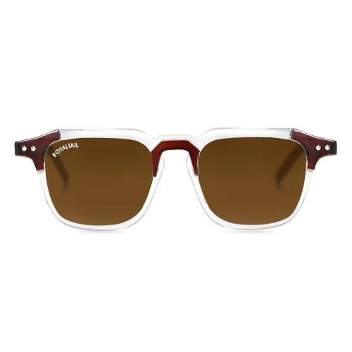 Royaltail Brown Glass and Black Frame Square Kingsman-05 Series Sunglasses