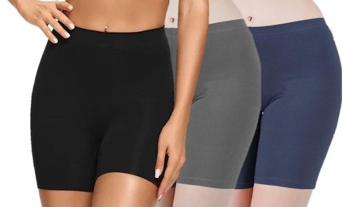 Regalia Procot Cotton Cycling Shorts Slip Underskirt Safety Short Under Dresses for Women Seamless Briefs Anti Chafing Underwear Panties Mid Thigh Boyshorts Regular and Plus Sizes Combo Pack