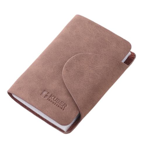 Kuber Industries Coffee Leather Card Holder Wallet For Men Women