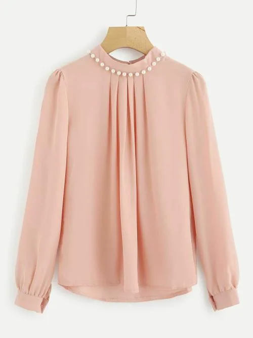 Fabrange Pearl Pink Crepe top