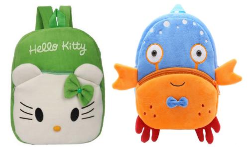 Kiddiewink Soft Plush Cartoon School Backpack Bag For Kids (2 to 6 Years) Pack of 2