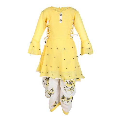Arshia Fashions Girls Kurti with Dhoti Pants | Kids Wear | Girls Ethnic Wear | Girls Salwar Suit Set | Kurta And Patiala Set