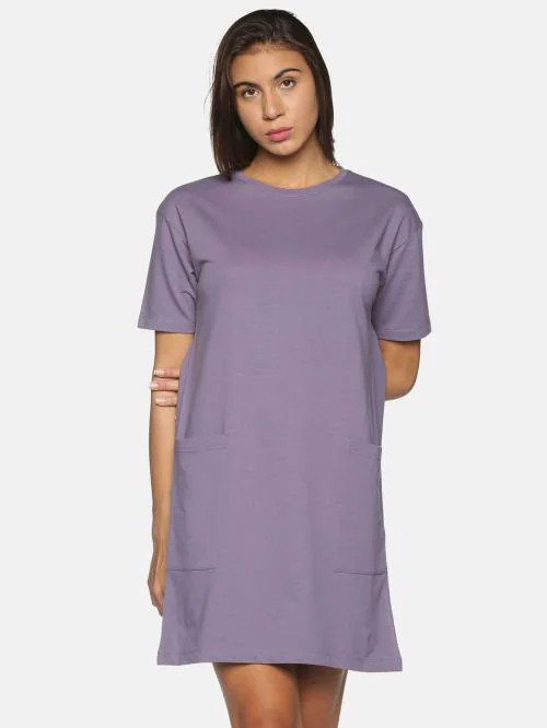 BEVERLY BLUES Women's Brown Short Sleeves Knitted Dress