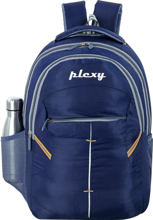 Plexy Navy Blue Polyester Laptop Backpack 35 L