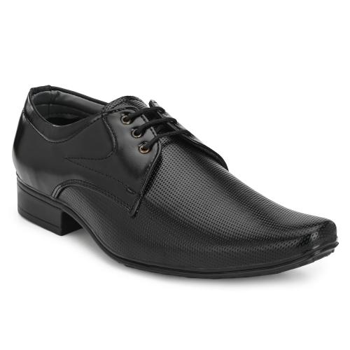 Buy Lee Peeter Synthetic Leather Black Formal Shoes For Men Online at