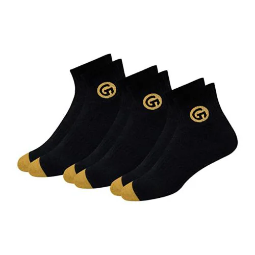 GLINTO Ankle Socks Men Heavy Duty Durable Work Socks with Moisture Control Tech, Strong Heel & Toe & Thick Cotton Cushioning (3 Pairs, Free Size, Denim Blue)