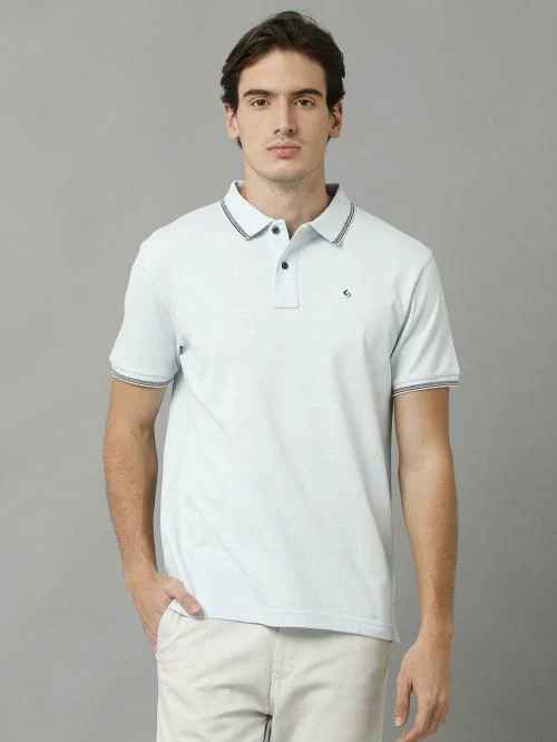 Classic Polo Solid Men Polo Neck White T-Shirt