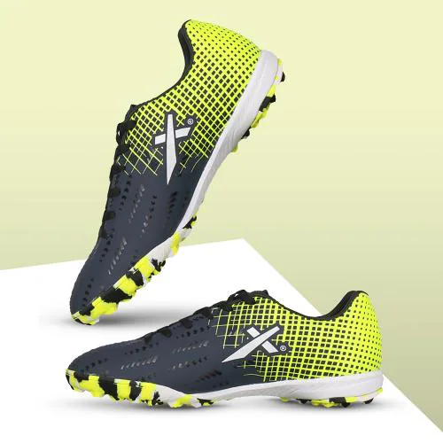 Vector X Royale+ Men's Turf Football Shoes (Navy,Green)