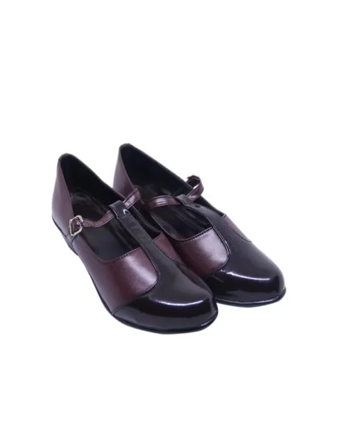 Banuchi women Burdundy wedges bellies