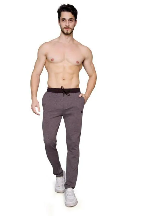 Safayer Classy Longer track Pants for men-Brown