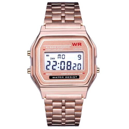 FARP Digital watch led watch rose gold colour womens watch ladies watch stainless steel watch