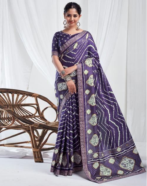 Siril Art Silk Blue Color Saree with Blouse piece