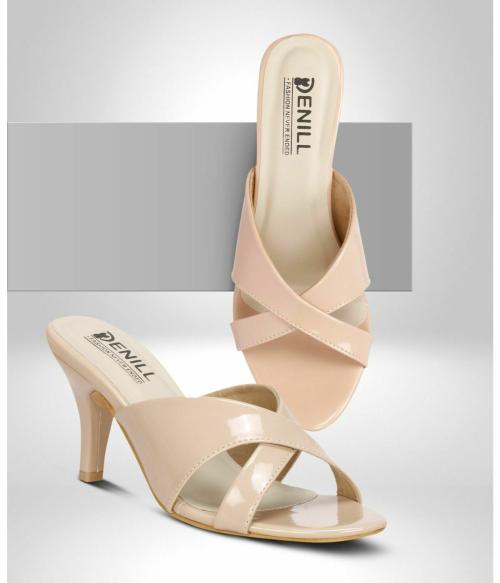 Denill Beige Heel Sandals for Women