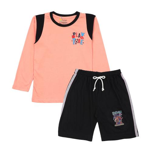 SURYA MAX KIDS FULL SLEEVE T-SHIRT AND SHORTS COMBO