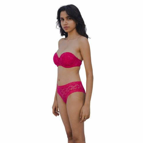 TFW Women's Nylon Blend All Over Lace Hipster Panties with Lace Trims