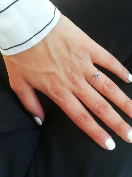 Chopra Gems & Jewellery Brass Evil Eye Protection Ring (Men and Women) - Free size