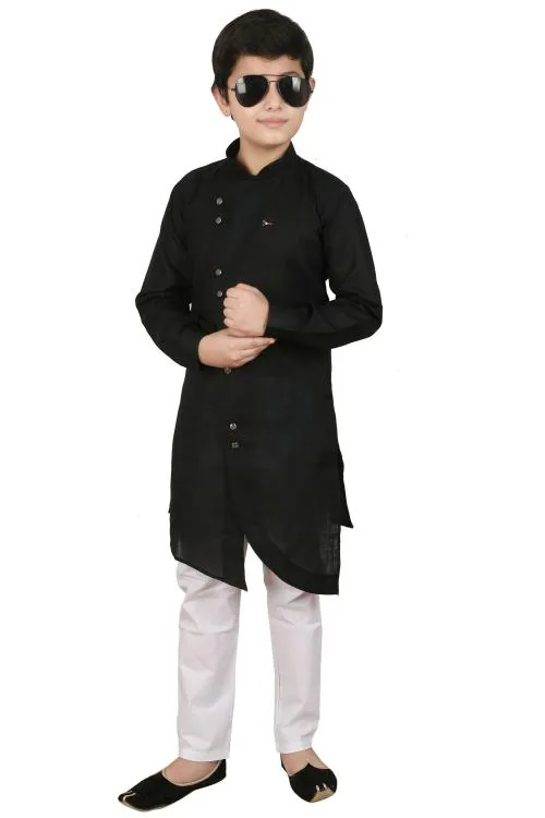 Pro-Ethic Style Developer Boy's (Black) Cotton Kids Kurta Pajama Set | Traditional Dress For boys | Ethnic Wear