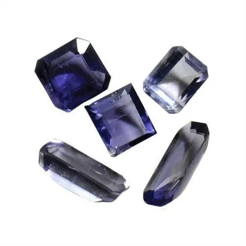 55Carat Natural Iolite at Wholesale Rate Fine Quality 3.25 Ratti 2.95 Carat Rectangle Shape Kaka Nili Loose Gemstone