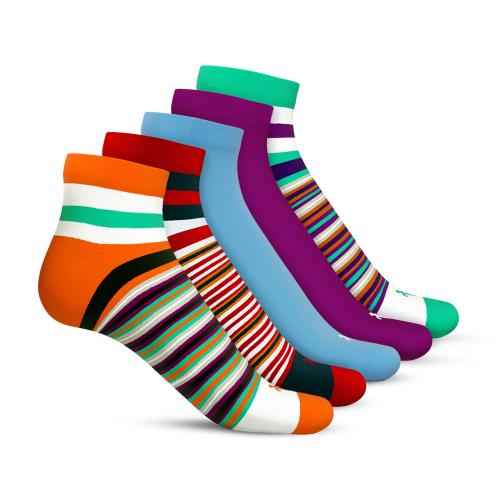 Talkingsox Unisex Multicolor Solid Bamboo Pack of 5 Socks