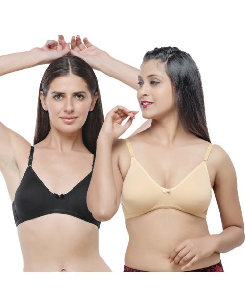 DAISY DEE Women T-Shirt Non Padded Bra (Multicolor) Pack of 2