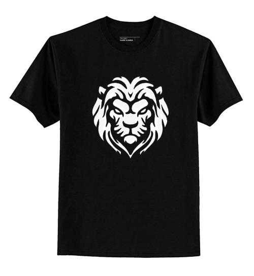 Mens Stylist Lion Black T Shirt
