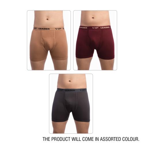 VIP Leader Men's Assorted Cotton Super Pack of 3 Trunk