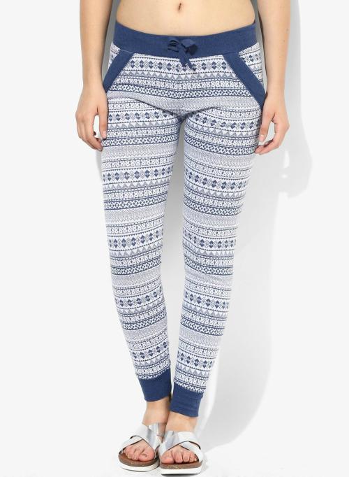 Wake Up Competition Women Grey Printed Pure Cotton Track Pants _XL