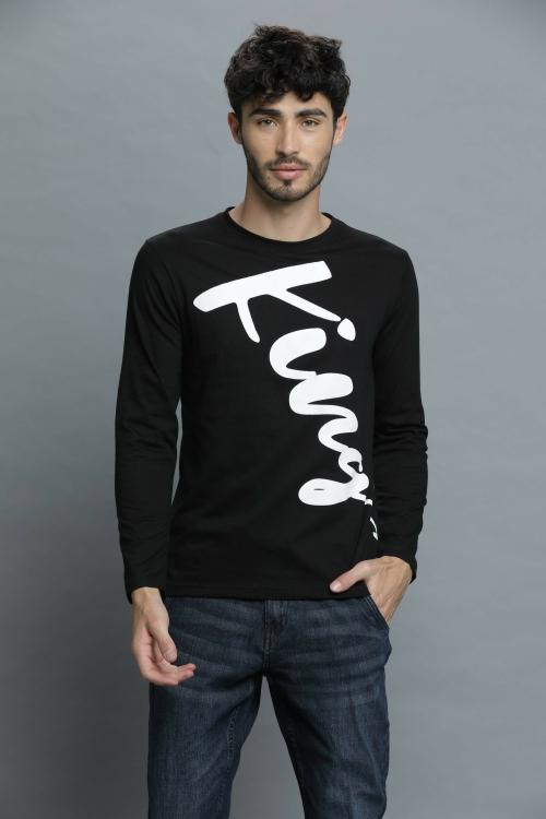 SZ SKITTZZ...; PASSION FOR FASHION Men Black Printed Cotton Blend T-Shirt