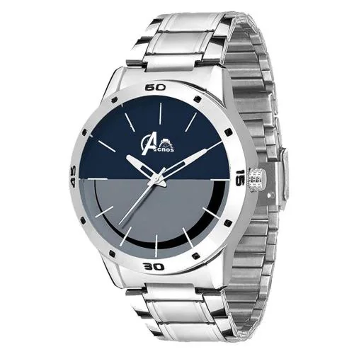 Acnos Silver Strap Analogue Steel Watch for Men Pack of 1(FX437)