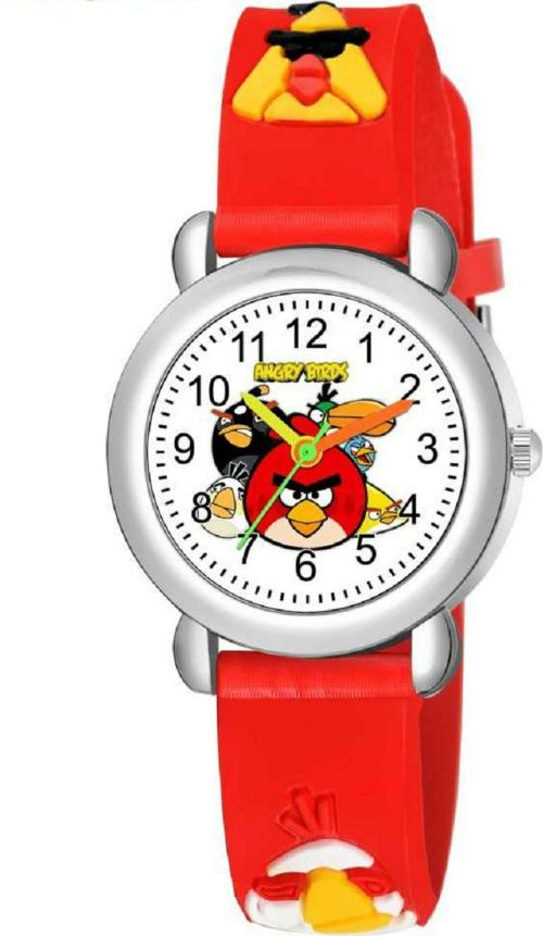 Rozti Analog White Dial Red Strap Watch for Boys and Girls