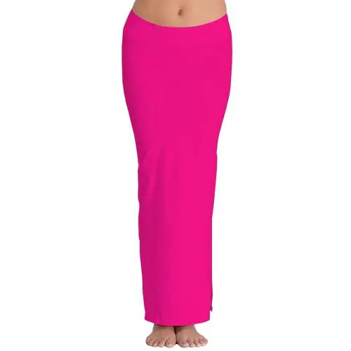 Women Microfiber Saree Shapewear Pink XXL Waist Trimmer Thigh Slimmer