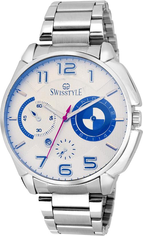 Swisstyle Analog White Watch For Boys (Ss-Gr650-Wht-Ch)