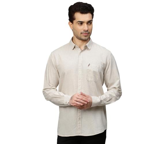 F Story Men Solid Casual Shirt_Grey_40