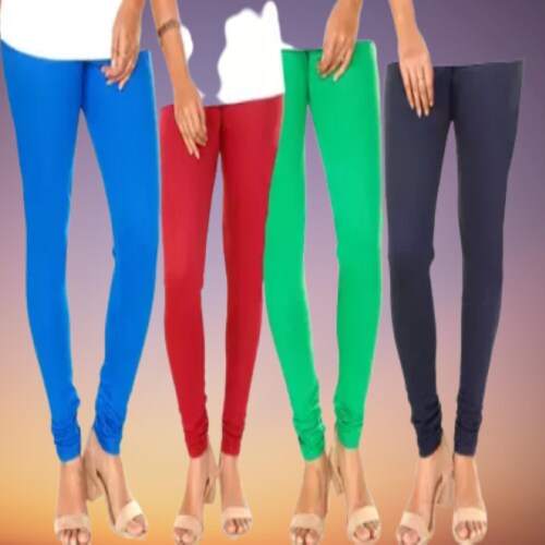 Women's Cotton Multicolor Leggings Pack of 4
