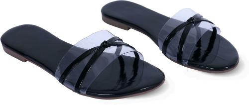 FLAT-TRANSPARENT-CHAPPAL BLACK 01-7