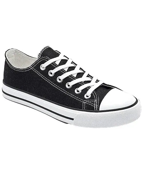 Mr Herric Canvas Sneakers Shoes For Men (Black)