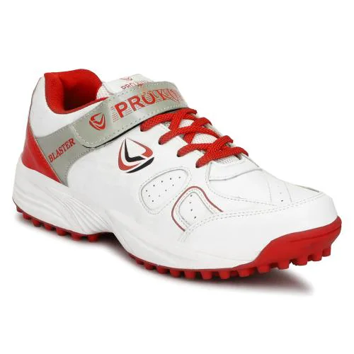 PRO KVH Men's Red Polyurethane (PU) Lace-Up Professional Cricket Shoes