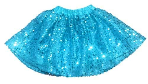 TILISM Girls Light Blue Sequence Knee Length Skirts 2 - 3 Months