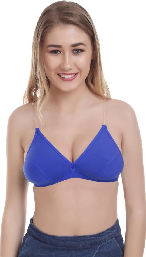 Buy Alishan Blue Cotton Blend Minimizer Non Padded Bra - 30B Online at Best  Prices in India - JioMart.