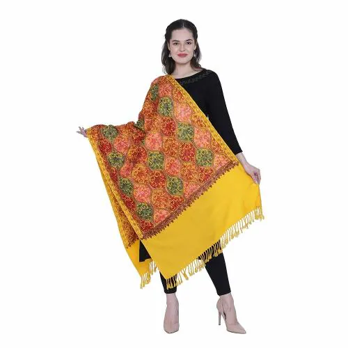 ROYAL-E-KASHMIR MATKA YELLOW SHAWL