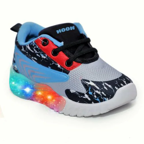 Hooh kids unisex print LED shoes