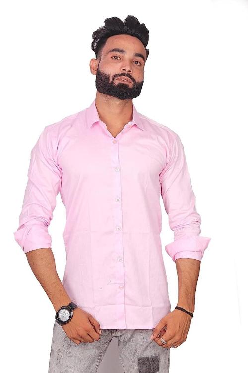 KIZZARO Men's Cotton Full Sleeve Slim Fit Solid Shirt (Shirts-21-PK-XXL)