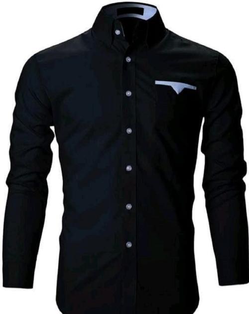 NOWT Men Formal Plain Shirt