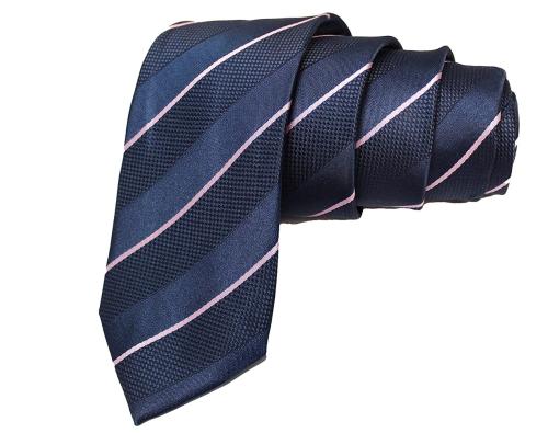 TIE STUDIO Men Dark Blue Microfiber Necktie