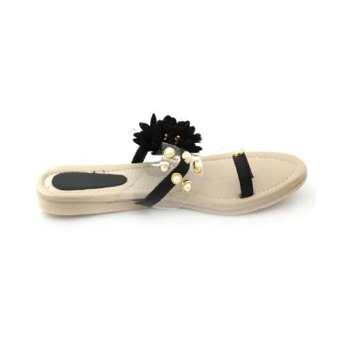 Rajeraj Women Black Flat