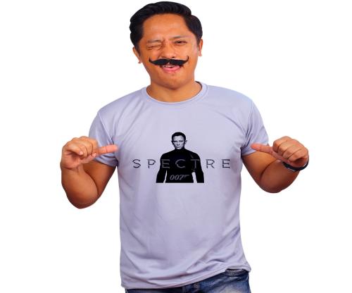 Mooch Wale Daniel Craig Spectre James Bond 007 Grey Quick-Dri T-shirt For Men - Grey, XL