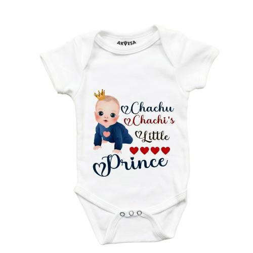 Arvesa Chachu Chachi Little Prince Theme Unisex Baby 3-6 Month White Romper OnesieR-1217-M-WHITE