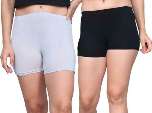 Nisixdec Pack of 2 Womens and Girls Multicolor Spandex Soft Stretchable Lycra Boy Leg Panty Ladies Boy Short Panty Everyday Comfort-Fitted Bikini Style Underwear-Women Thong Full Panty-Low Rise Sexy Solid Hipster Sexy Lingerie Full Panties Briefs(Size-L)