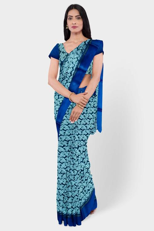 Divyanka Women Maroon Printed Pure Cotton Bandhani Saree (Kota Doriya Saree For Women)