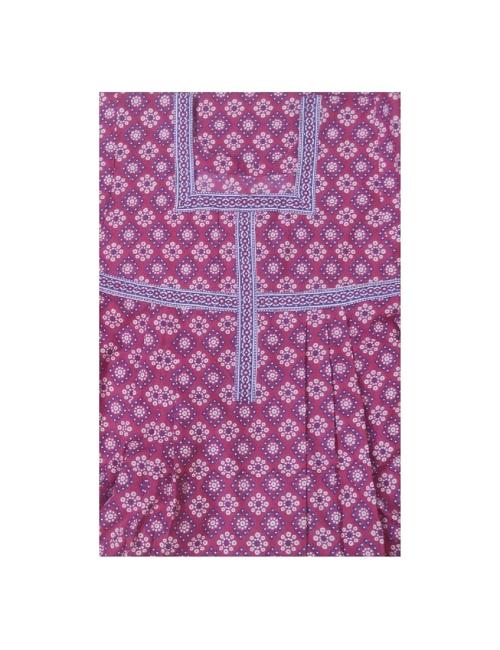 Rachakula Nighties 100% Pure Cotton Exclusive Women's Maxi/Night Wear with Pocket Pink White and Red Colours XL, XXL, 3XL 4XL 5XL and 6XL Sizes Upto 8XL Size(Large-8XL)